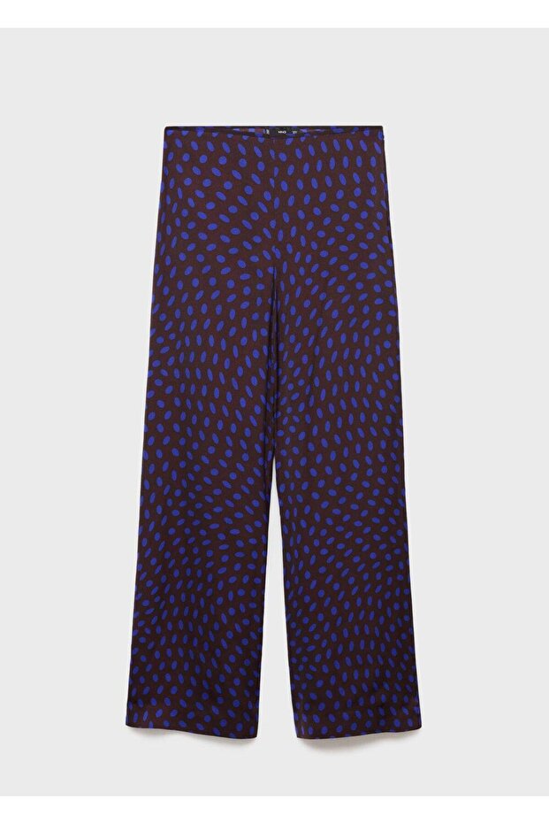 Puantiyeli İspanyol paça pantolon - 3