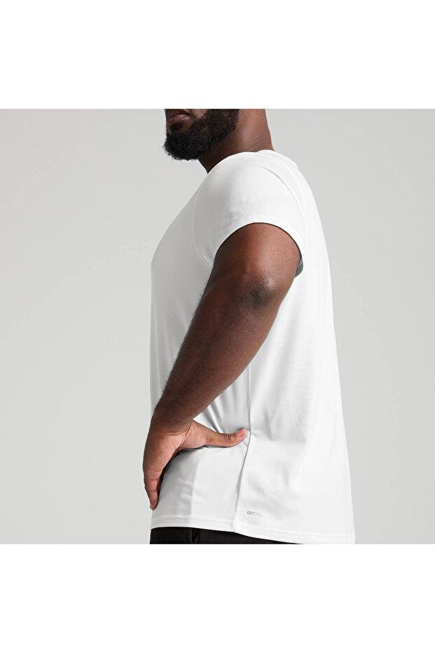 Tad Essentials Solid Cat White Men's T-Shirt 525908-02 - 5