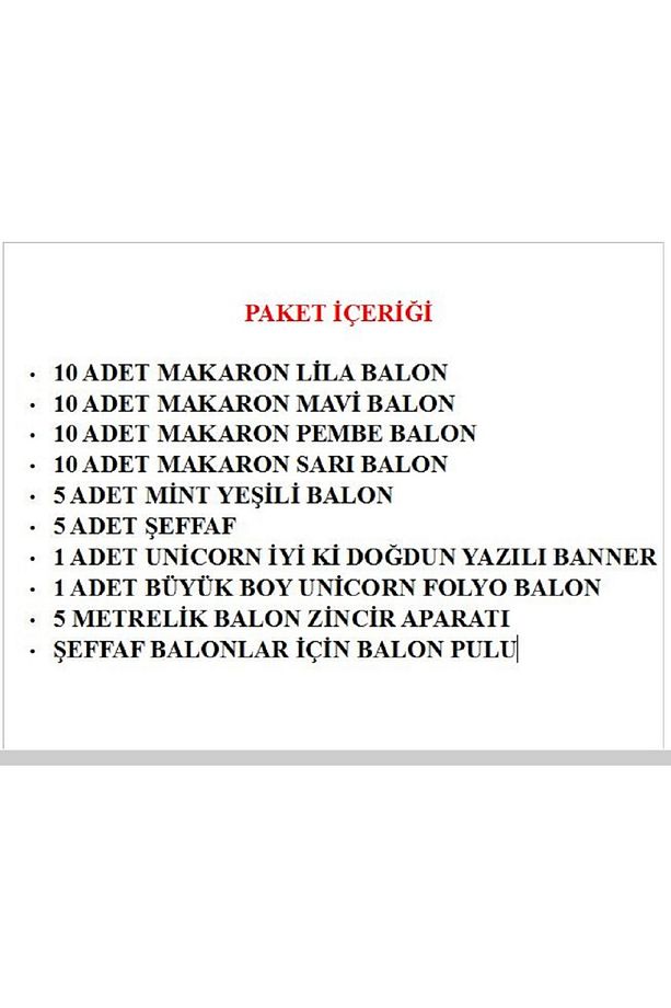 UNİCORN KONSEPT BALON SETİ 50'Lİ,UNICORN BALON SETİ - 2