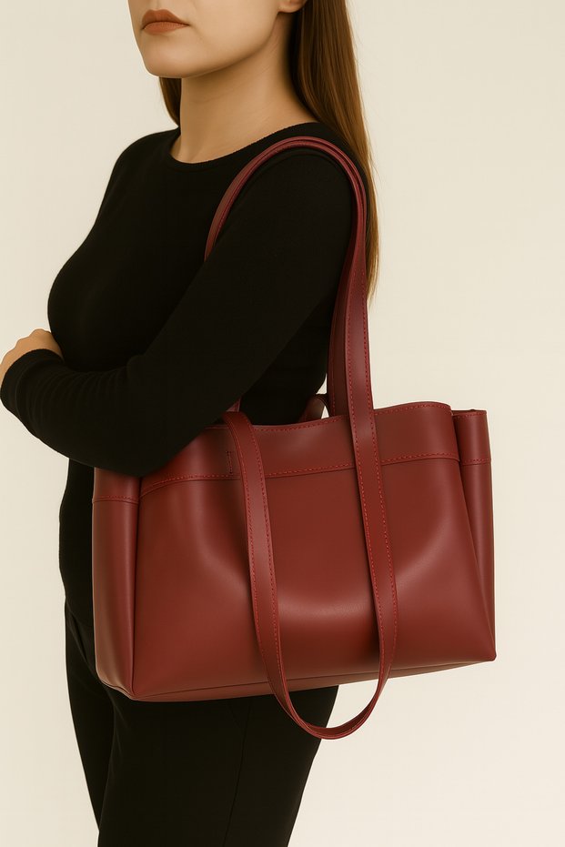 Yavrulu Cut Leather Large Size Soft Daily Shoulder Bag Women's Shoulder Bag