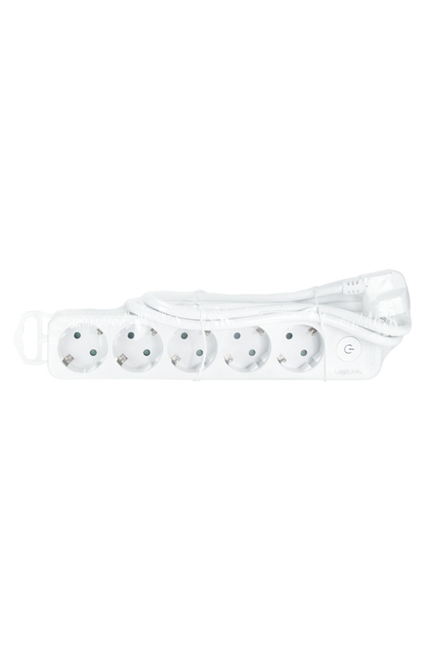 Extension cord LPS246, with illuminated switch, 5 sockets, IP20, H05VV-F 3G 1.5 mm², cord 1. - 3