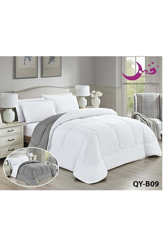 طقم غطاء سرير صيفي مزدوج، 6 قطع، حشوة متوسطة، ألياف دقيقة قابلة للعكس، 230×250