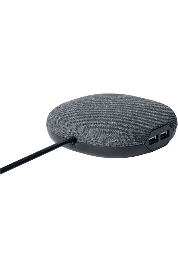 Estilo Extension Cord, 1 Socket, 2xUSB 3.1A, Textile Surface, 3m - 4