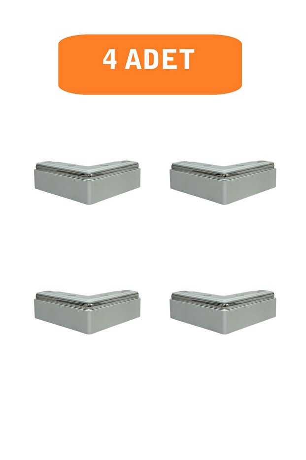 Kanepe Koltuk Tv Ünitesi Konsol Yükseltme L Model Plastik Ayak Beyaz 5cm 4 Adet - 1