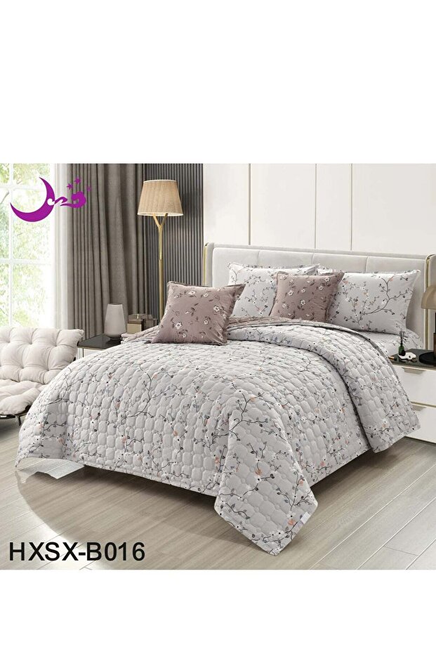 طقم لحاف: تصميم مضغوط مزدوج الجوانب، مكون من 6 قطع (230×250 سم، مقاس كينج)