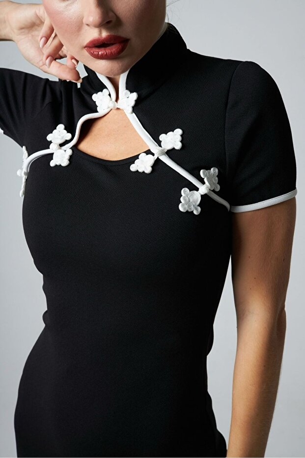 çin duğmelı elbise - 2