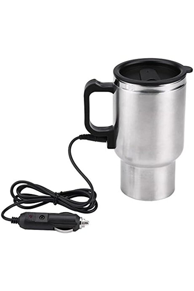 450ml Car Electric Mug Stainless Steel Travel Heating Cup Coffee Tea Insulated Heated with Ci