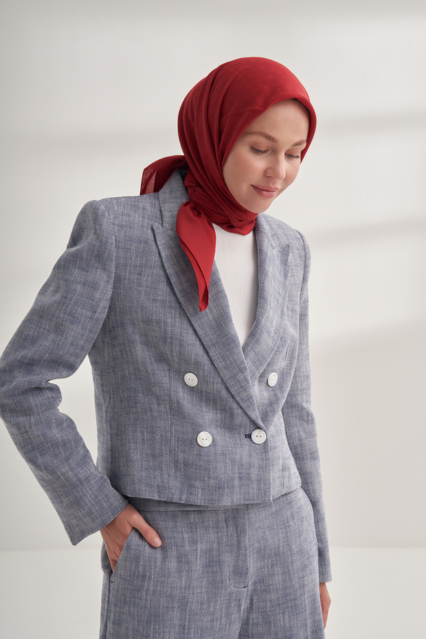 Eșarfă SEHER A PATTERN - Roșu Claret - 1