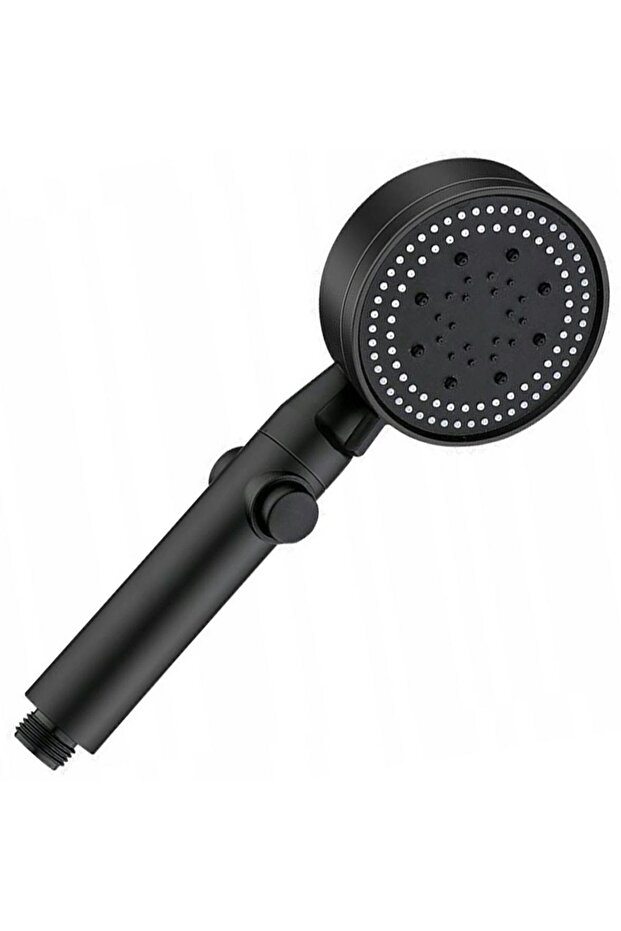 Shower head, 5 functions, plastic, black - 1