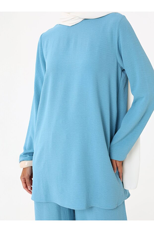 Aerobin Basic Tunik&Pantolon İkili Takım - Mavi - - 3