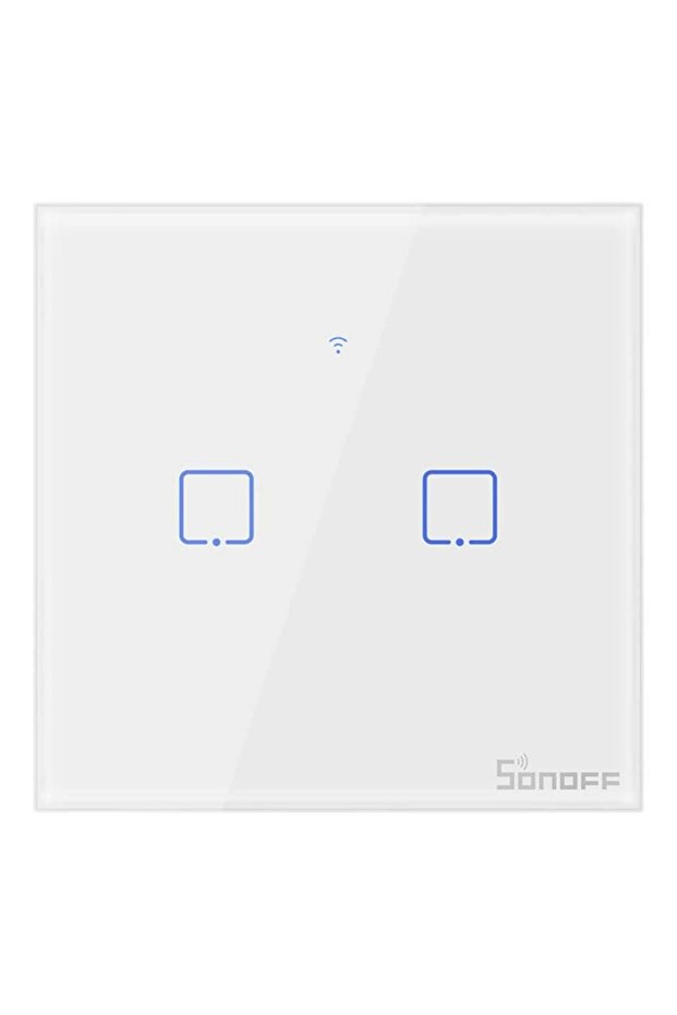 Intrerupator inteligent dublu cu touch T1EU2C TX, Wi-Fi, compatibil Amazon Alexa si Google As - 2