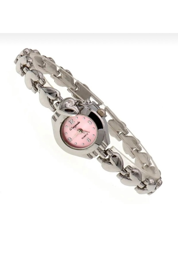 Pembe Pinterest Charmlı Saat - 1