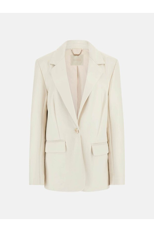 Lia Kadın Tek Düğmeli Blazer - 5