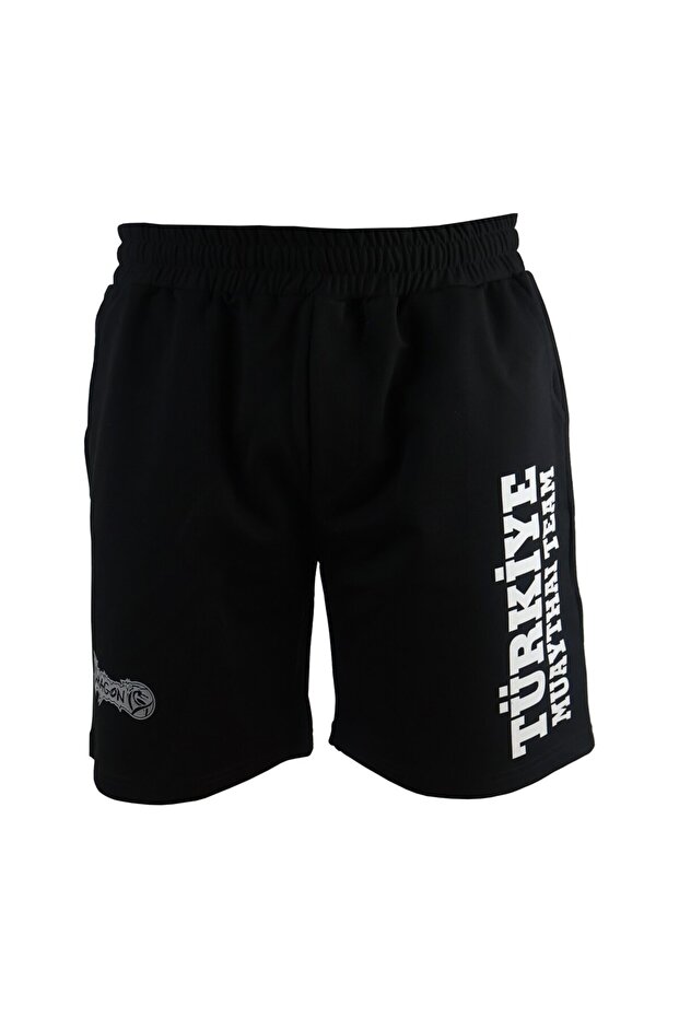 Mt3038 Muaythai Shorts Turkey Muay Thai Team Printed Black Shorts