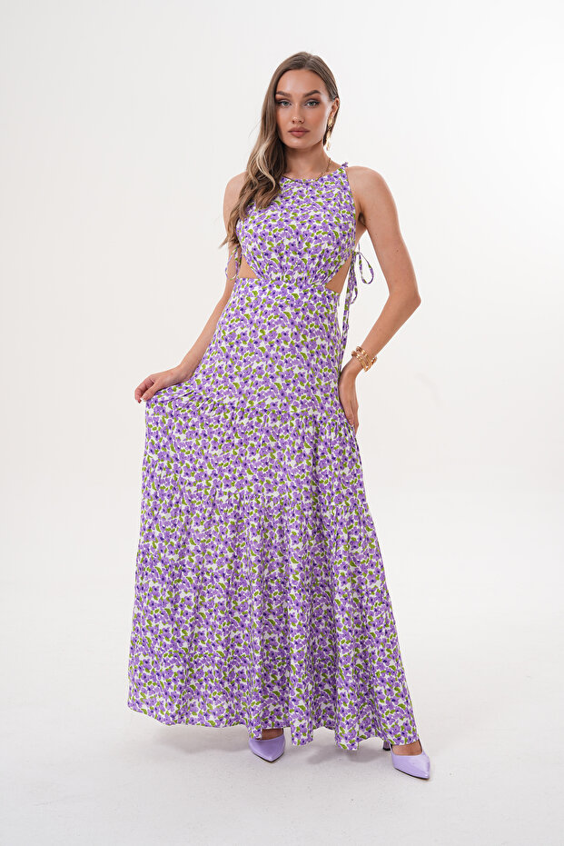 Desenli Napoli Elbise - 2