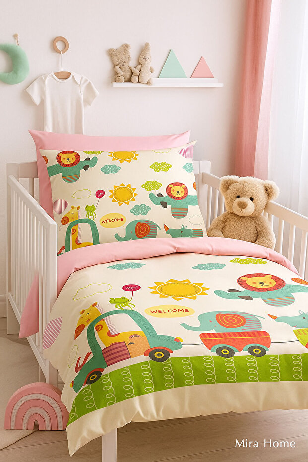 Newborn Baby Bedding Set Welcome Zoo