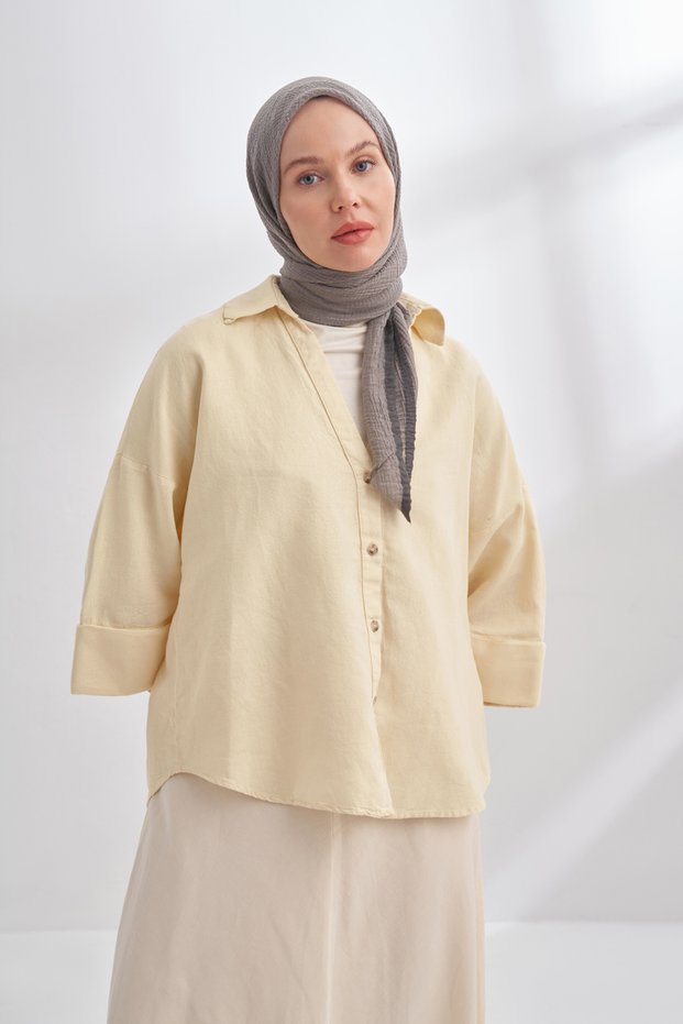 Muslin Tie Scarf - Dark Gray