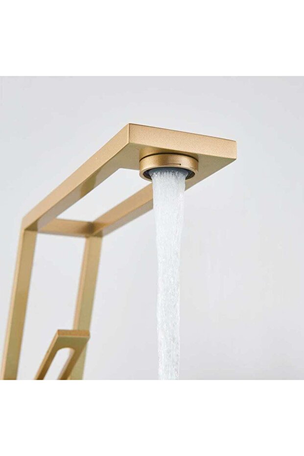 Single-hole basin mixer, solid brass, matte gold, code 1176 - 5