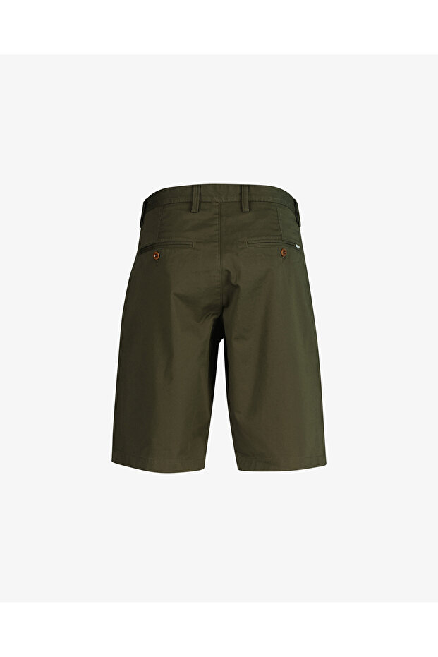 Erkek Yeşil Relaxed Fit Chino Şort - 2