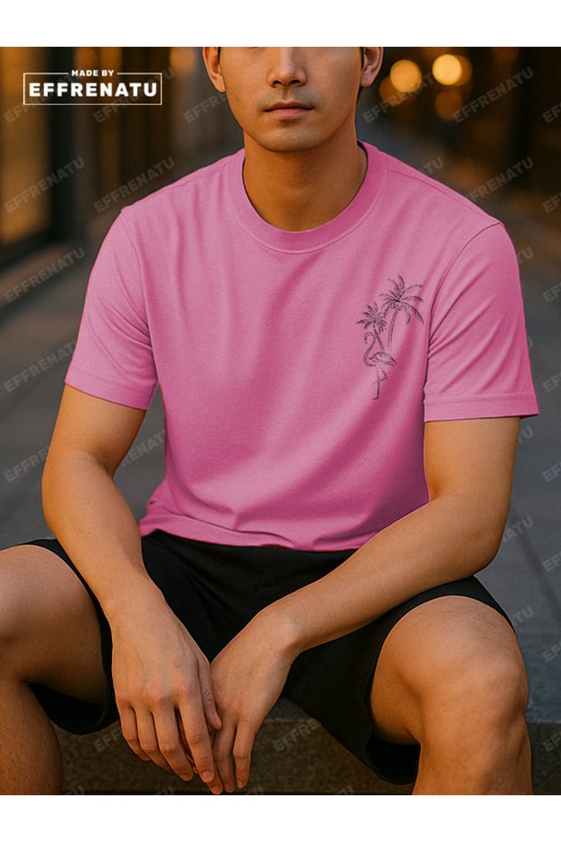 Beach Palm Print T-Shirt and Shorts Set in Different Colors and Plus Sizes