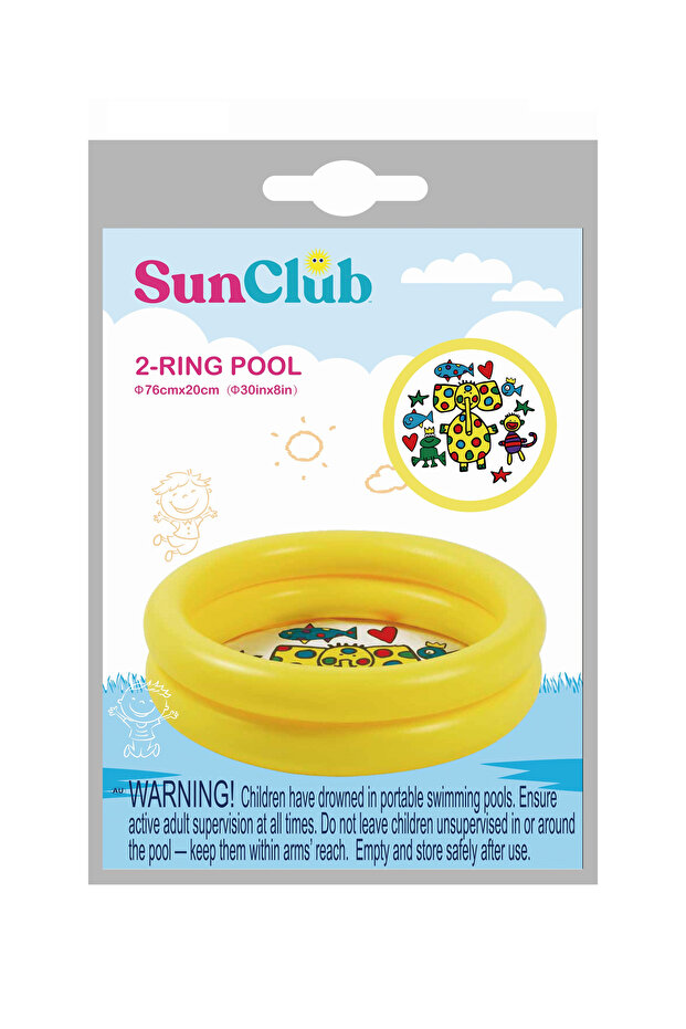 حوض سباحة قابل للنفخ، أداء موثوق، متين، تصميم واسع، أصفر - 3