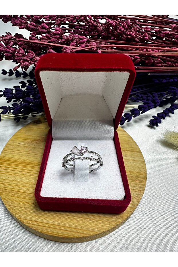 خاتم الأميرة بحجر الزركون قابل للتعديل - 1