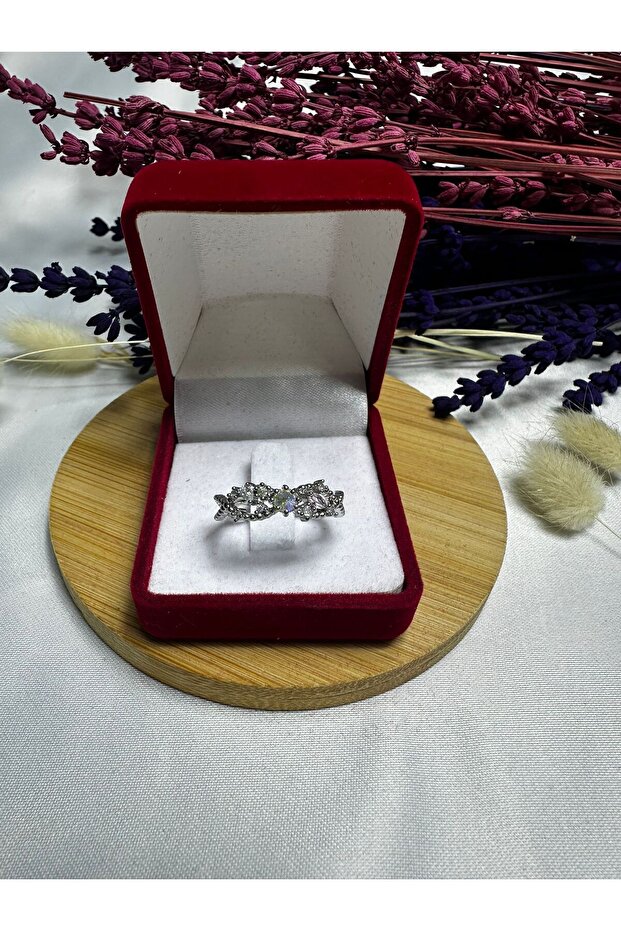 Zircon Stone Princess Ring Adjustable - 1