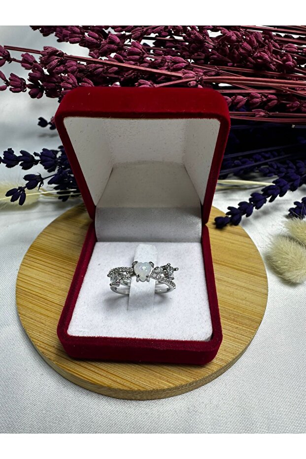 خاتم الأميرة بحجر الزركون قابل للتعديل - 1