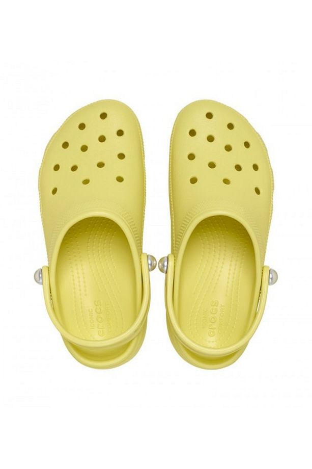 Classic Platform Pearl Clog Sarı Kadın Terlik - 5