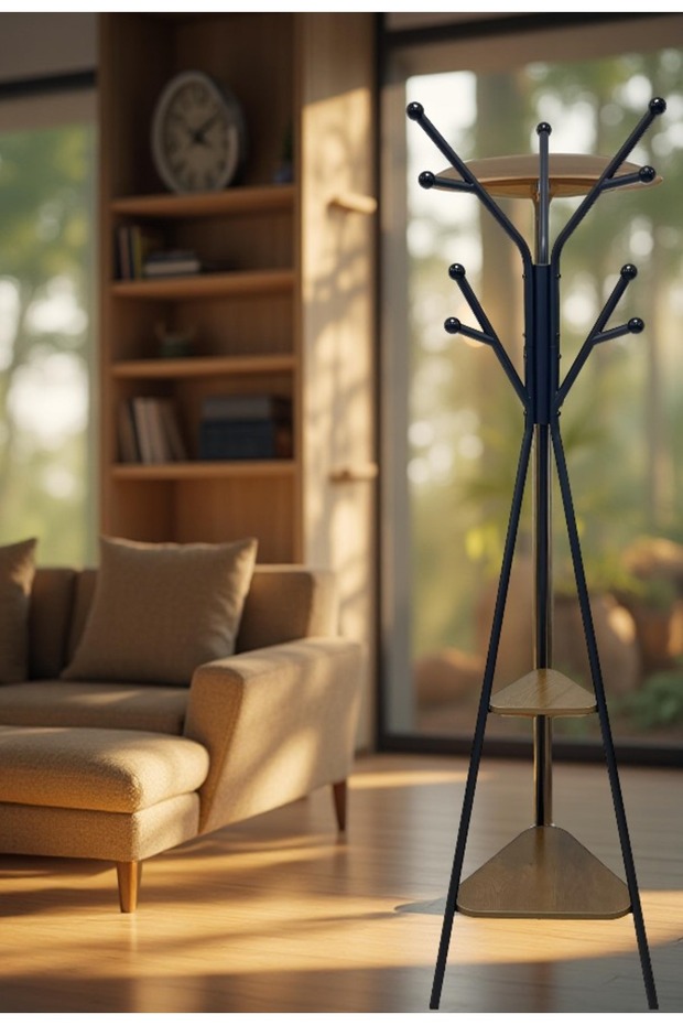 علاقة ملابس بخطافات متعددة 122 سم - 2