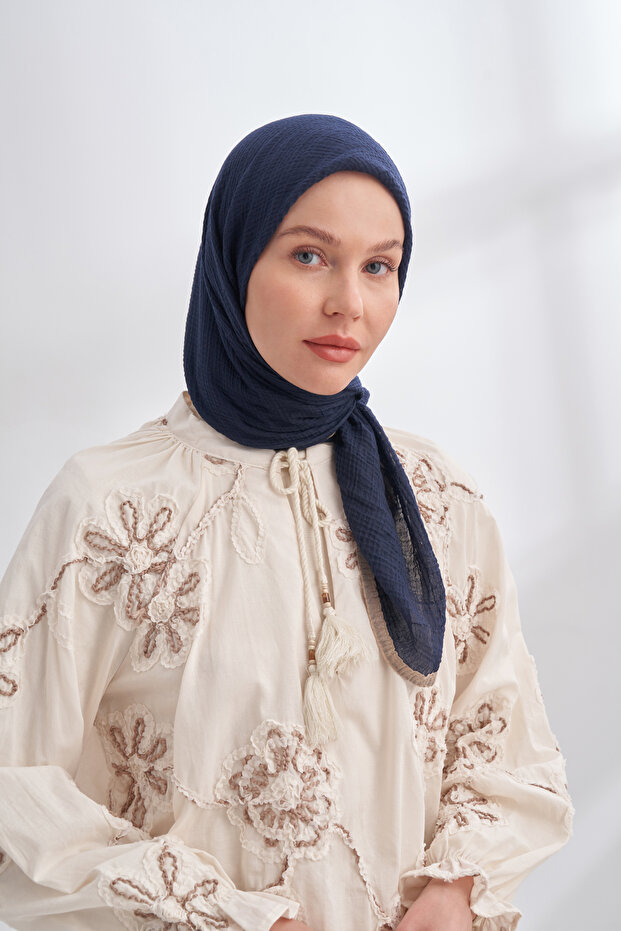 МЮСЛИН БИЙЕЛИ ШАРП - ТЪМНО СИНЬО - 3