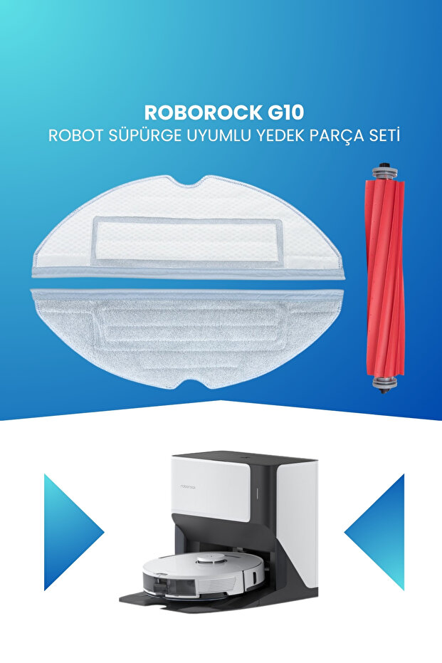 مجموعة قطع غيار متوافقة مع المكنسة الكهربائية الروبوتية Roborock G10