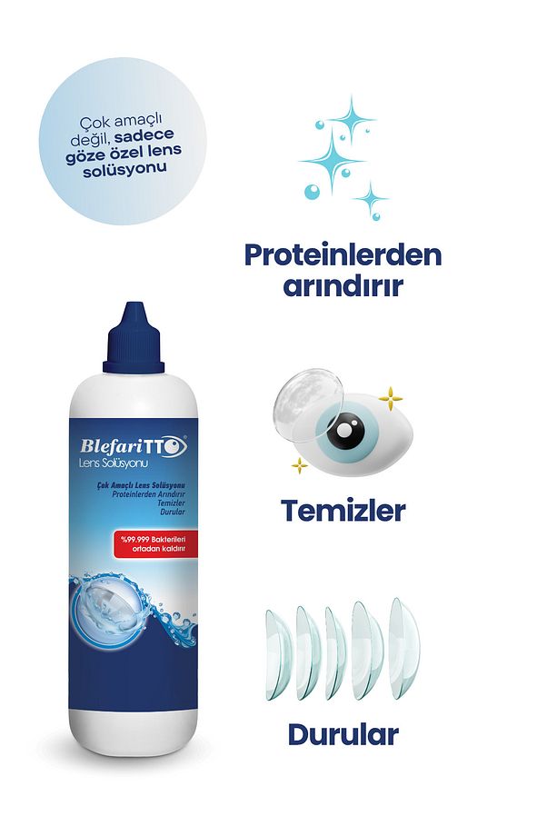 Bleffaritto Lens solüsyonu 360 ml 3'lü set+TTO 60 ml çantaboy lens solüsyonu hediye - 2