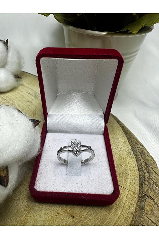 Zircon Stone Princess Ring Adjustable - 1