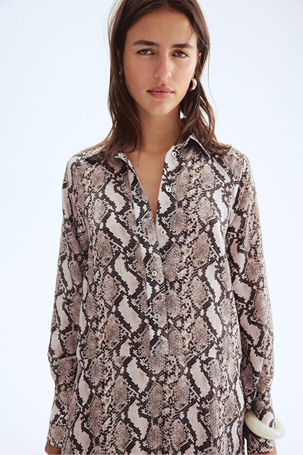 Uzun Gömlek Elbise - 2