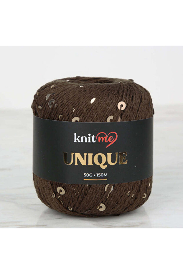 Unique Kahverengi Pullu El Örgü İpi - 1