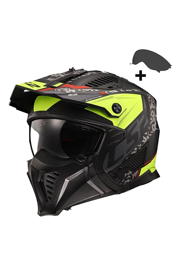 DRIFTER DEVOR MAT SİYAH-NEON SARI KASK - 6