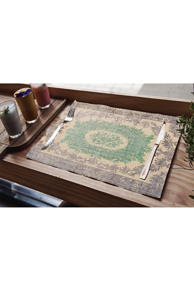 خدمة أدوات المائدة البوليستر المزخرفة بالحيوية - 4