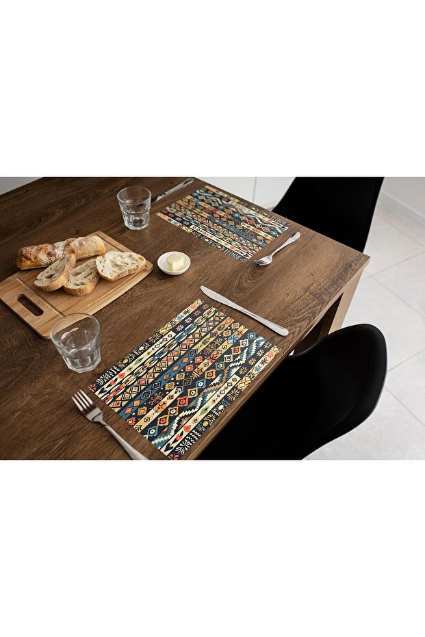 خدمة أدوات المائدة المستطيلة متعددة الألوان - 2