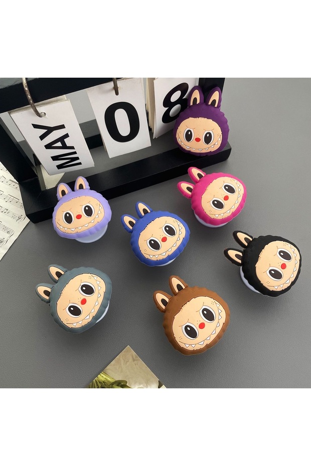 Tüm Telefon Modelleri İle Uyumlu Sevimli Labubu Stant Popsocket Telefon Tutucu - 3