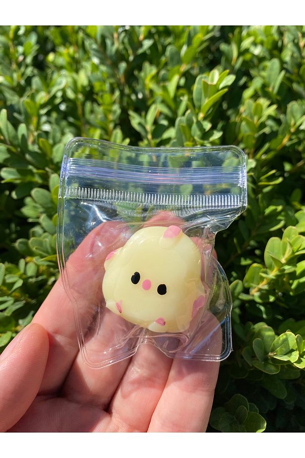Taba Squishy Sukuşi Yumuşak Sevimli Tavuk Stres Oyuncağı Sarı - 2