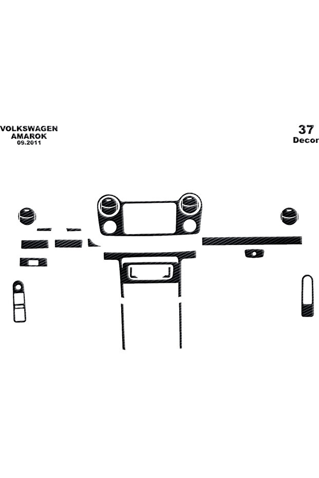 Volkswagen Amarok Console-Torpedo Trim 2010- 37 Pieces