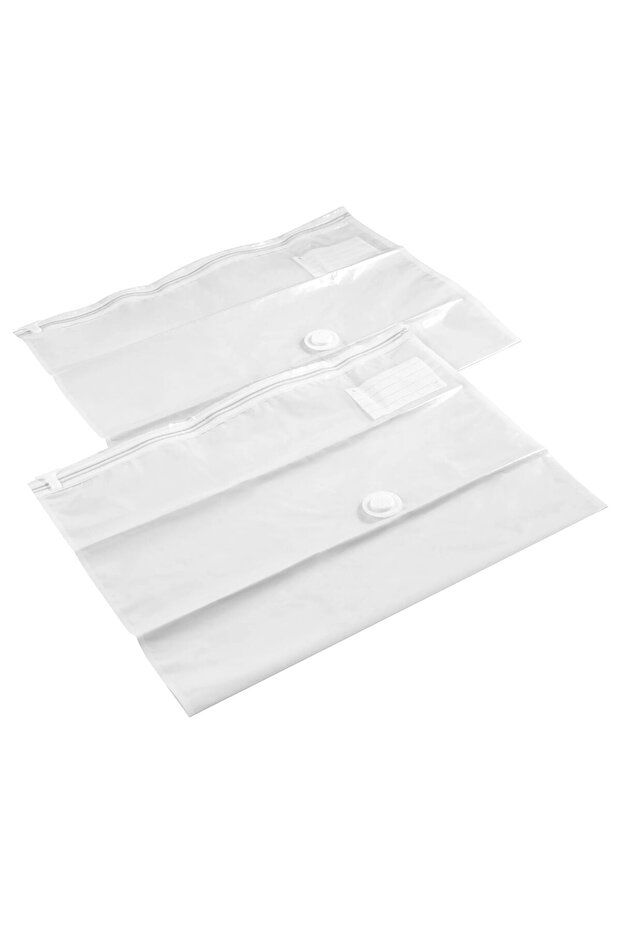2 Adet Vakumlu Hurç 67x100 Cm 2'li Set Şeffaf Saklama Kutusu Hurc - 1
