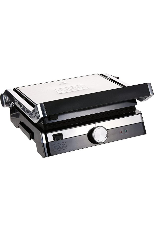 Health Grill 180°, 2000W, 1500cm² Area, 5-Level, Removable Drip Tray, Black/Silver - CG2000-B5