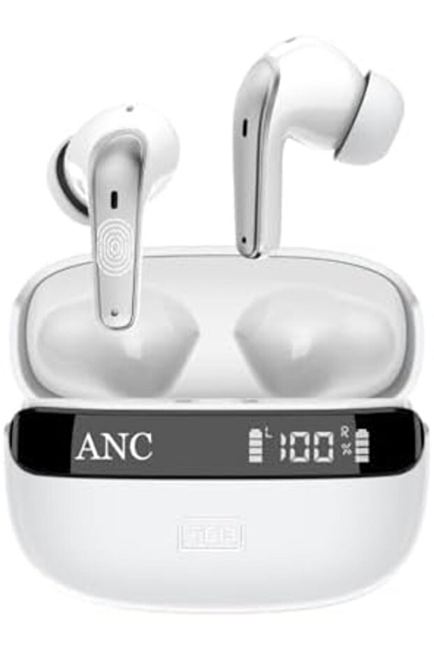 TCH L10 ANC Wireless Earbuds with Active Noise Cancellation - WHITE