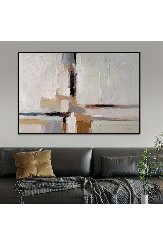 Bohemian Canvas Wall Art with Silver Hollow Frame, 60x90cm - 3