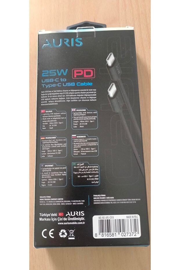 CB18 TypeC den TypeC ye 25watt Şarj ve Data Kablosu - 2