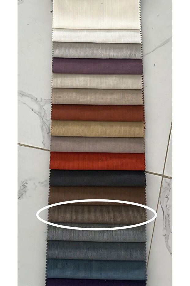 Dark Mink Color Milas Linen Background Curtain Without Pleats Extrafoam Gathered Custom Made - 3