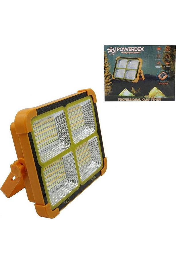 Taşınabilir Çalışma Ve Kamp Işığı, Güneş Enerjili, 100 W Profesyonel Kamp Çadır Feneri Pd-6060 - 6