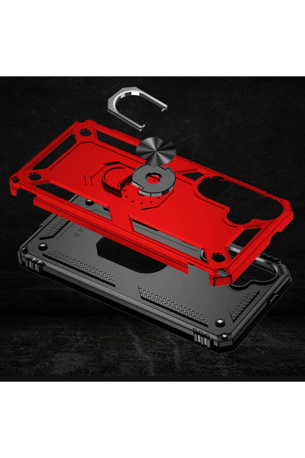 غطاء حماية CPPL Vega لهاتف جالاكسي S24 - أحمر - 5